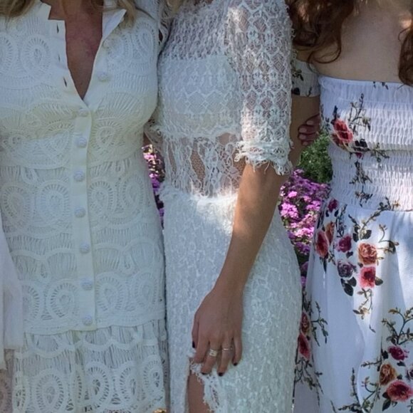 Night Cap White Lace Dress - Picture 2 of 5